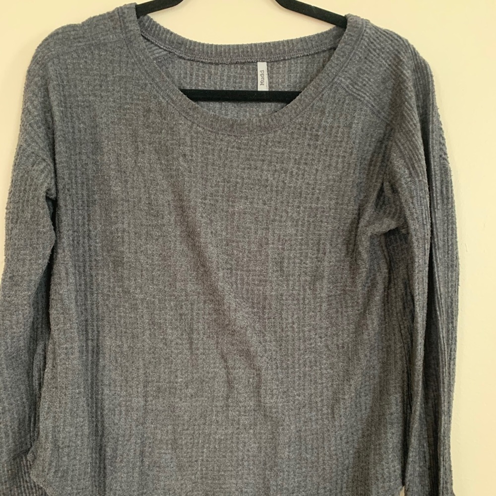 Cute gray sweater great for layering!